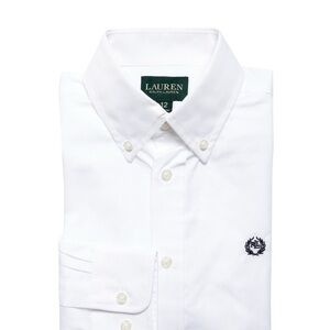 Ralph Lauren Big Boys Solid Logo Dress Shirt